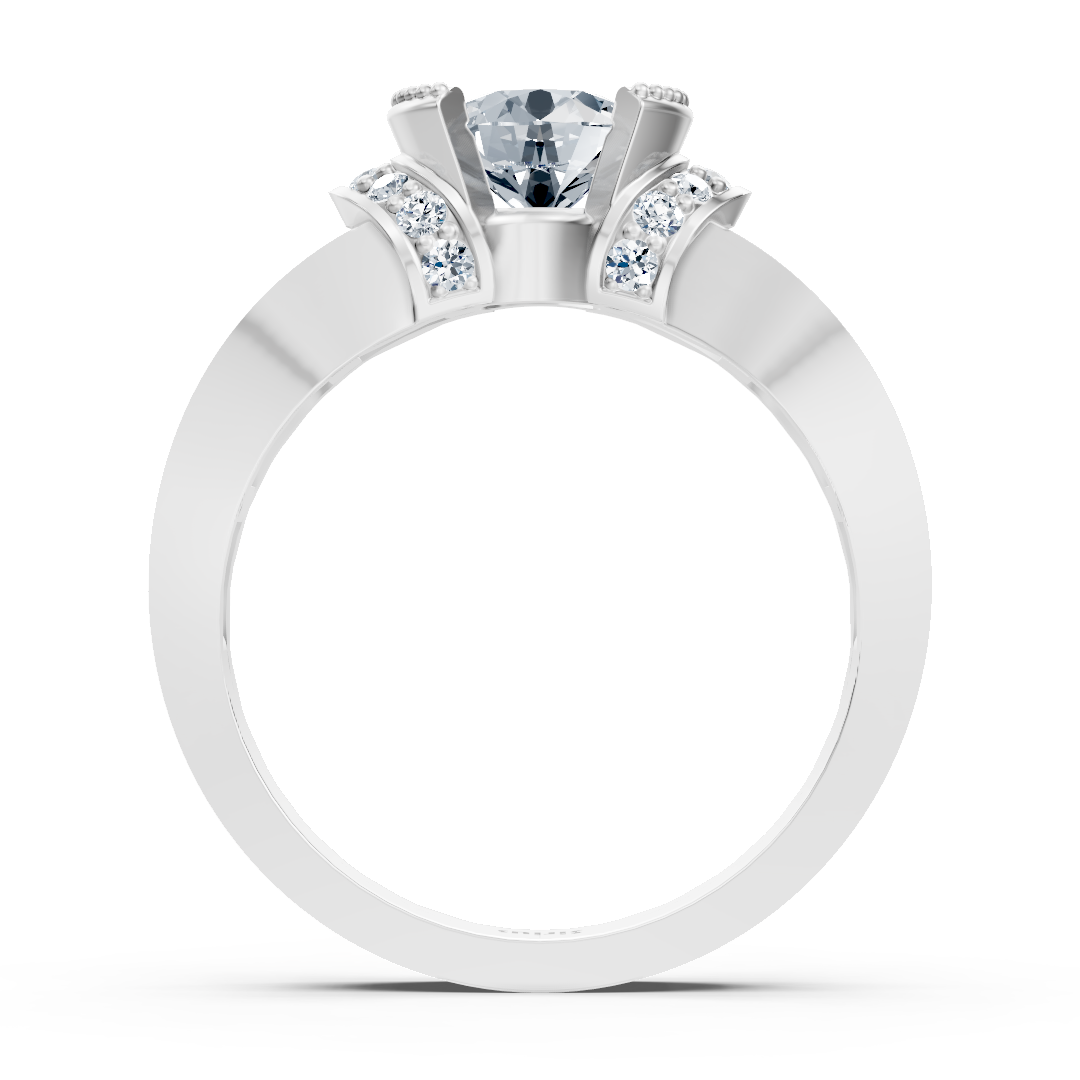 bague diamant or blanc