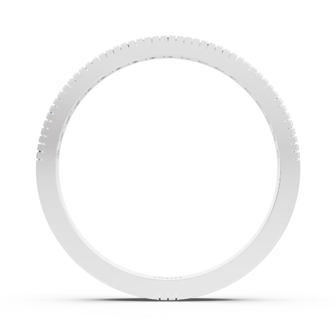 Bague anniversaire en or blanc 14 carats avec diamant taille princesse