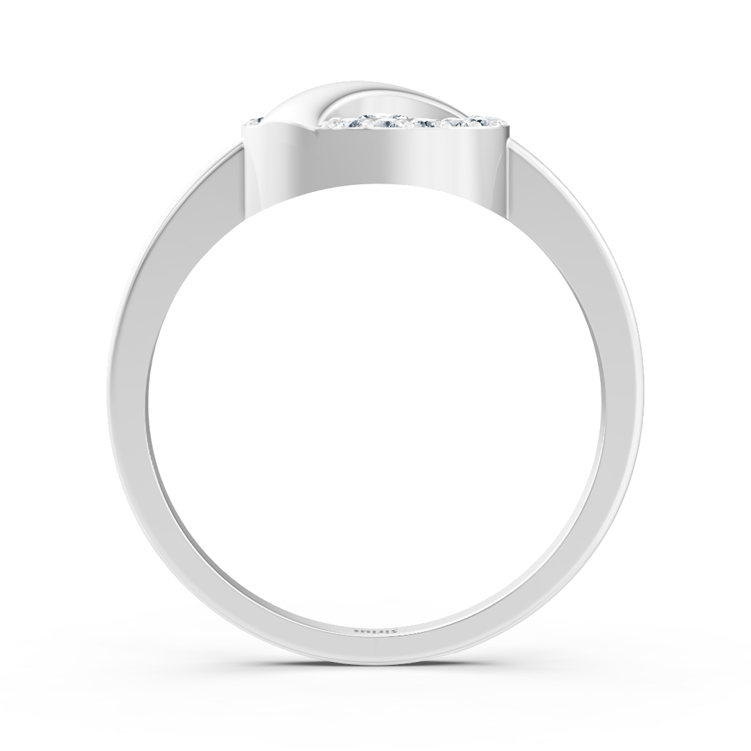 Eleganter Weissgold Diamantring mit Krappenfassung
