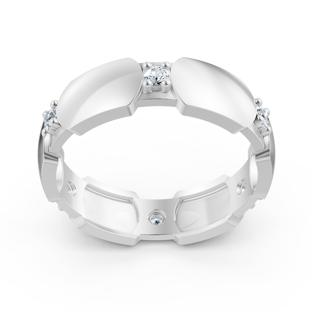 Exklusiver Diamantring aus 14K Weißgold mit Diamanten