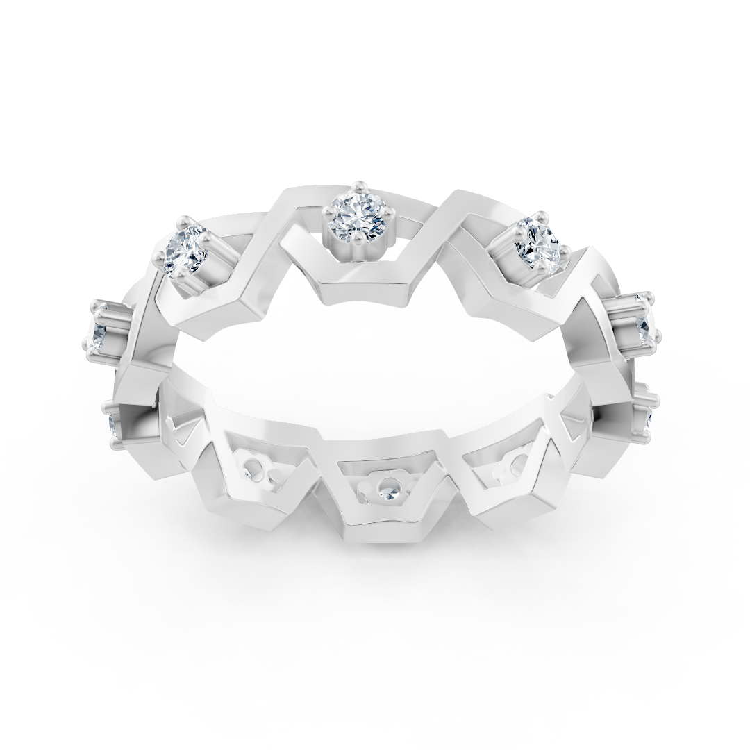Exklusiver Diamantring aus 14K Weissgold – Prong-Fassung, 0,35 Karat