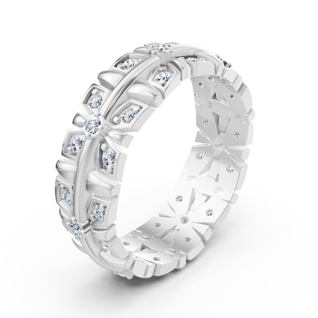 14 Karat Weißgold Diamant Ring - Zeitloser Eleganz für jeden Tag