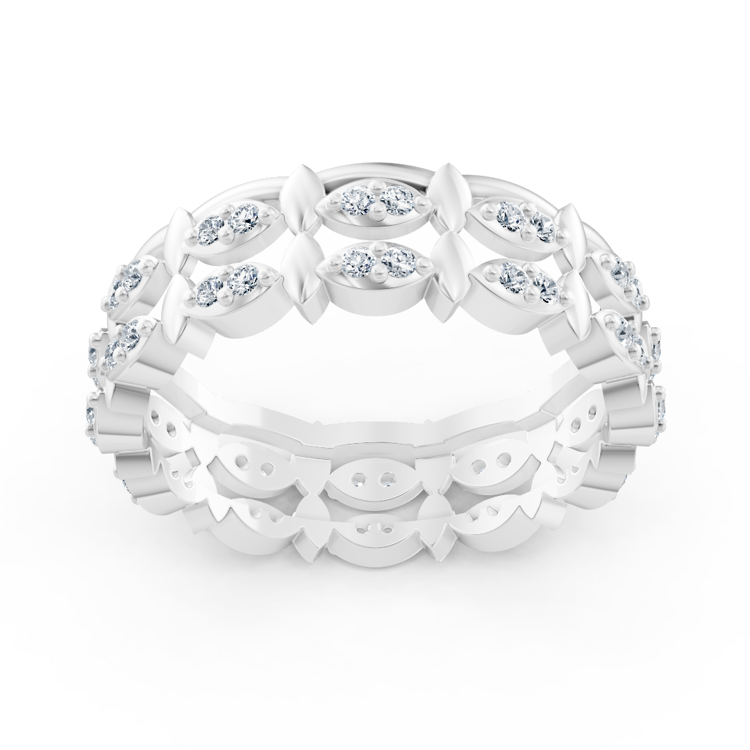 Birgie 14K Weissgold Diamant Eternity Ring - Zeitlose Marquise Eleganz