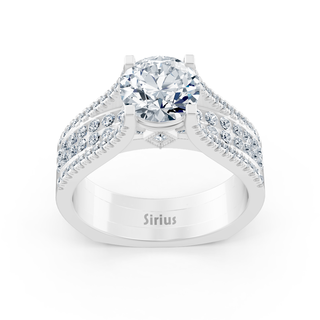 Eternity & Pavé Diamantring Weißgold