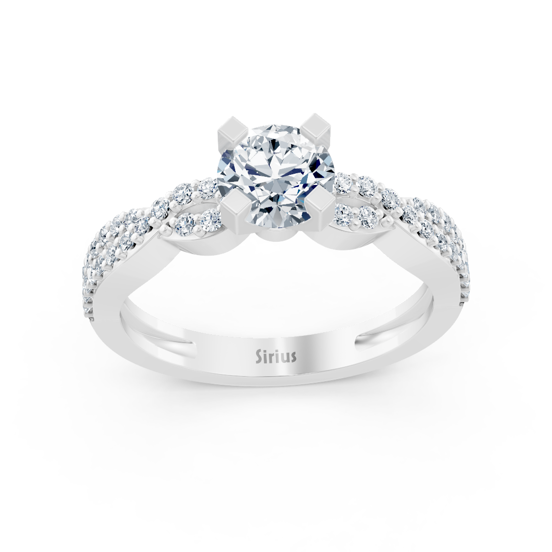 Twist Eternity & Solitär Diamantring Weißgold