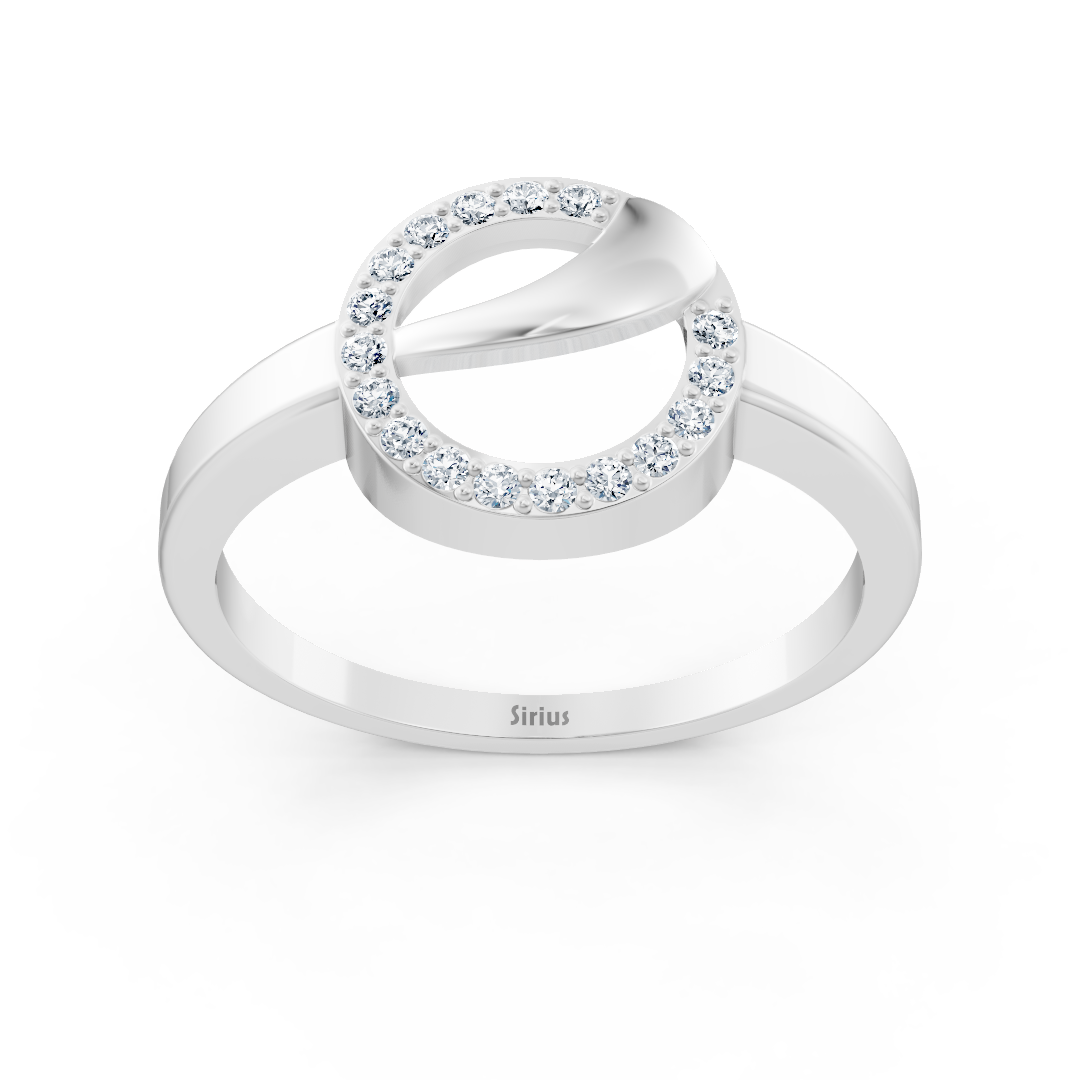 Eleganter Weissgold Diamantring mit Krappenfassung