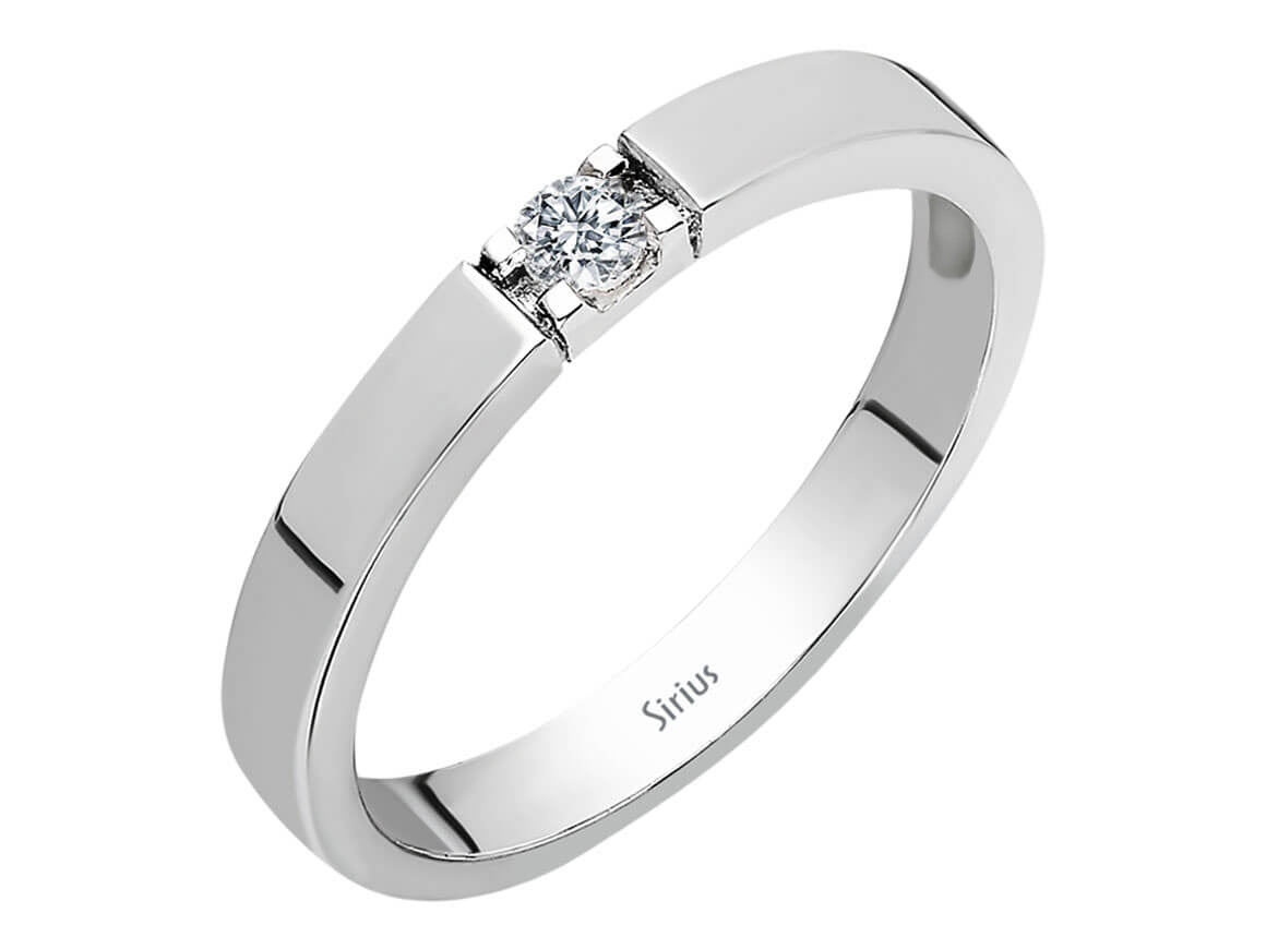 Birgie 0.08 Karat Diamant Solitär Ring 14 Karat Gold