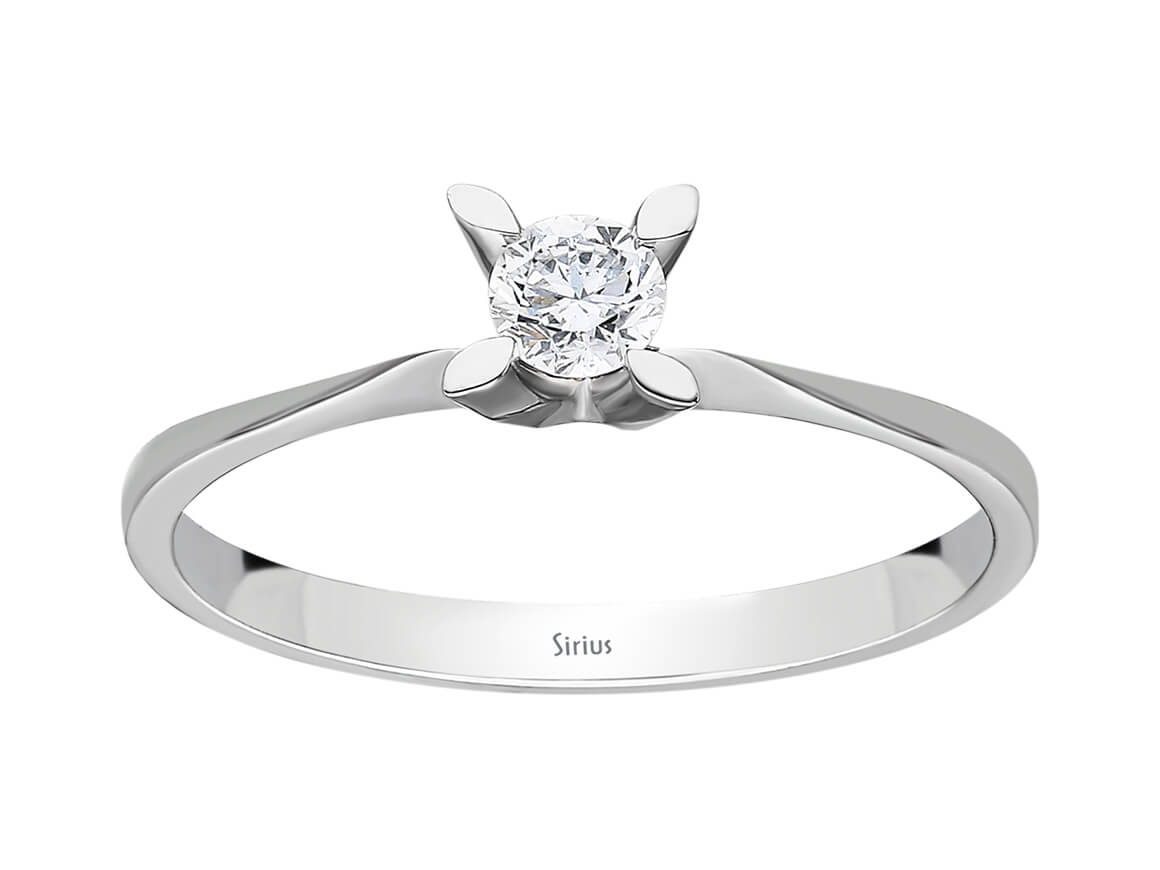 Birgie 0.17 Karat Diamant Solitär Ring 8 Karat Gold