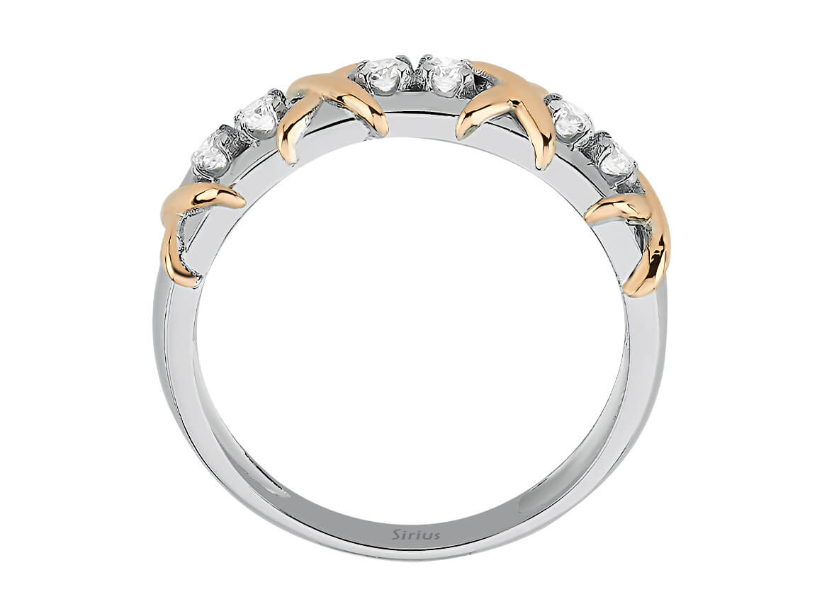 Birgie Diamant-Avangart-Halbmemoire-Ring