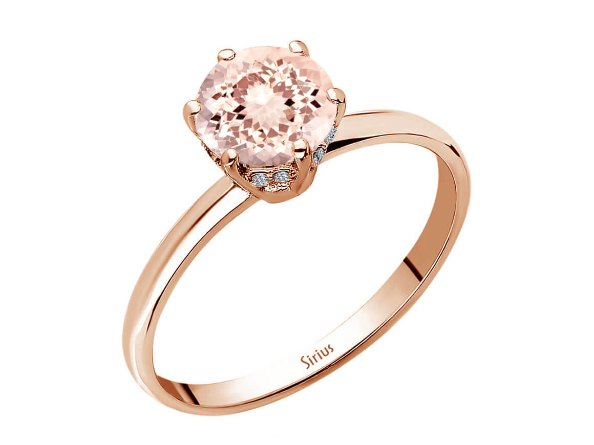 Birgie 0.77 Karat Diamant & Morganit Ring 14 Karat Gold