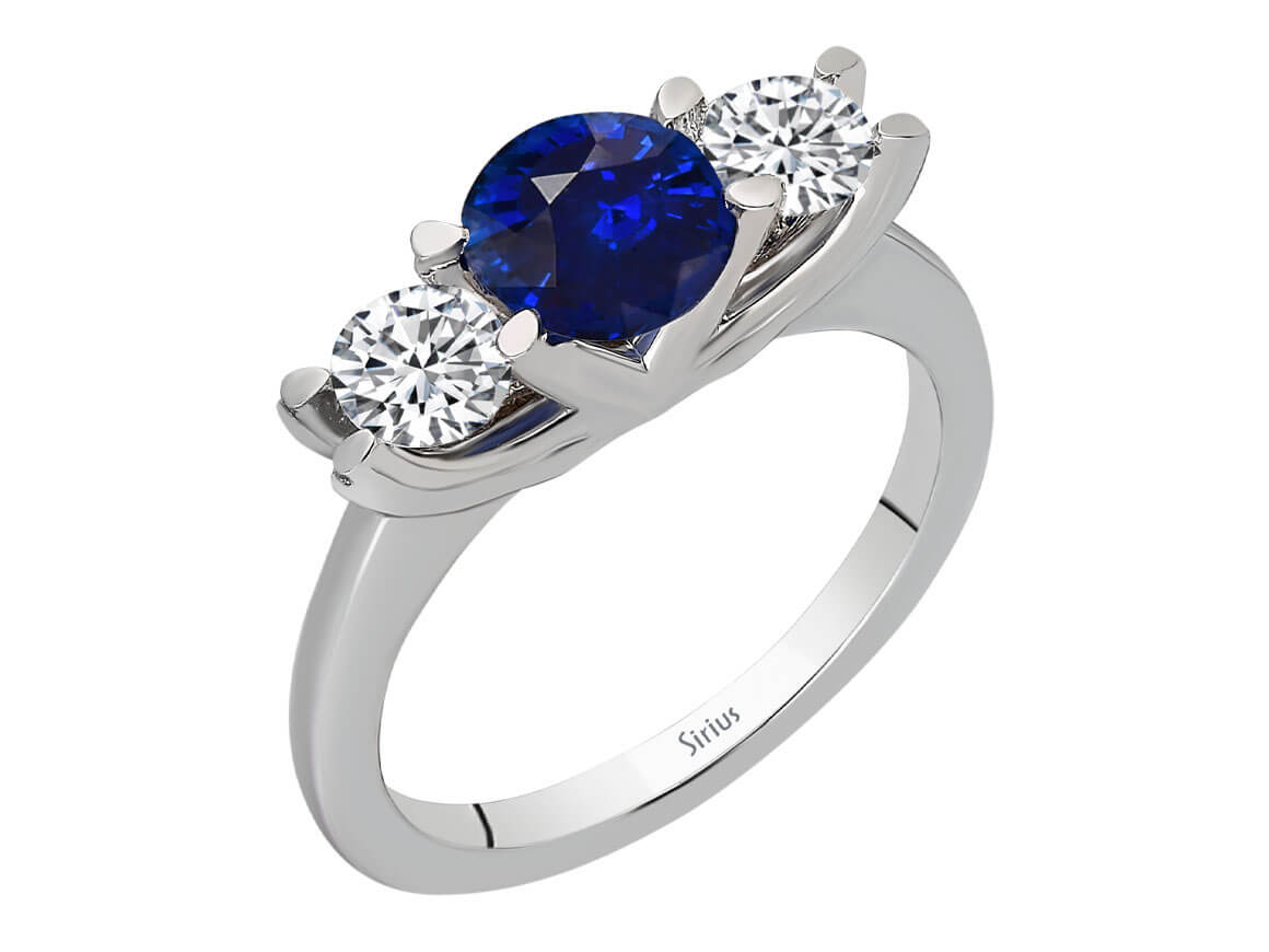 Birgie 1.53 Karat Diamant & Saphir Ring 14 Karat Gold