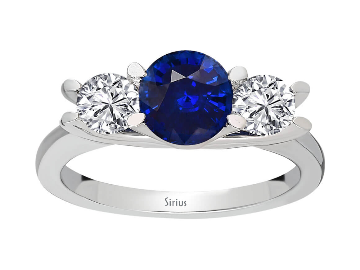 Birgie 1.53 Karat Diamant & Saphir Ring 14 Karat Gold