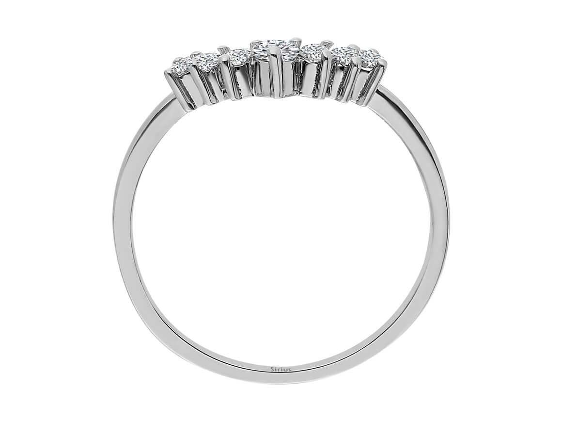 Birgie 0.18 Karat Diamant Halbmond Ring 14 Karat Gold