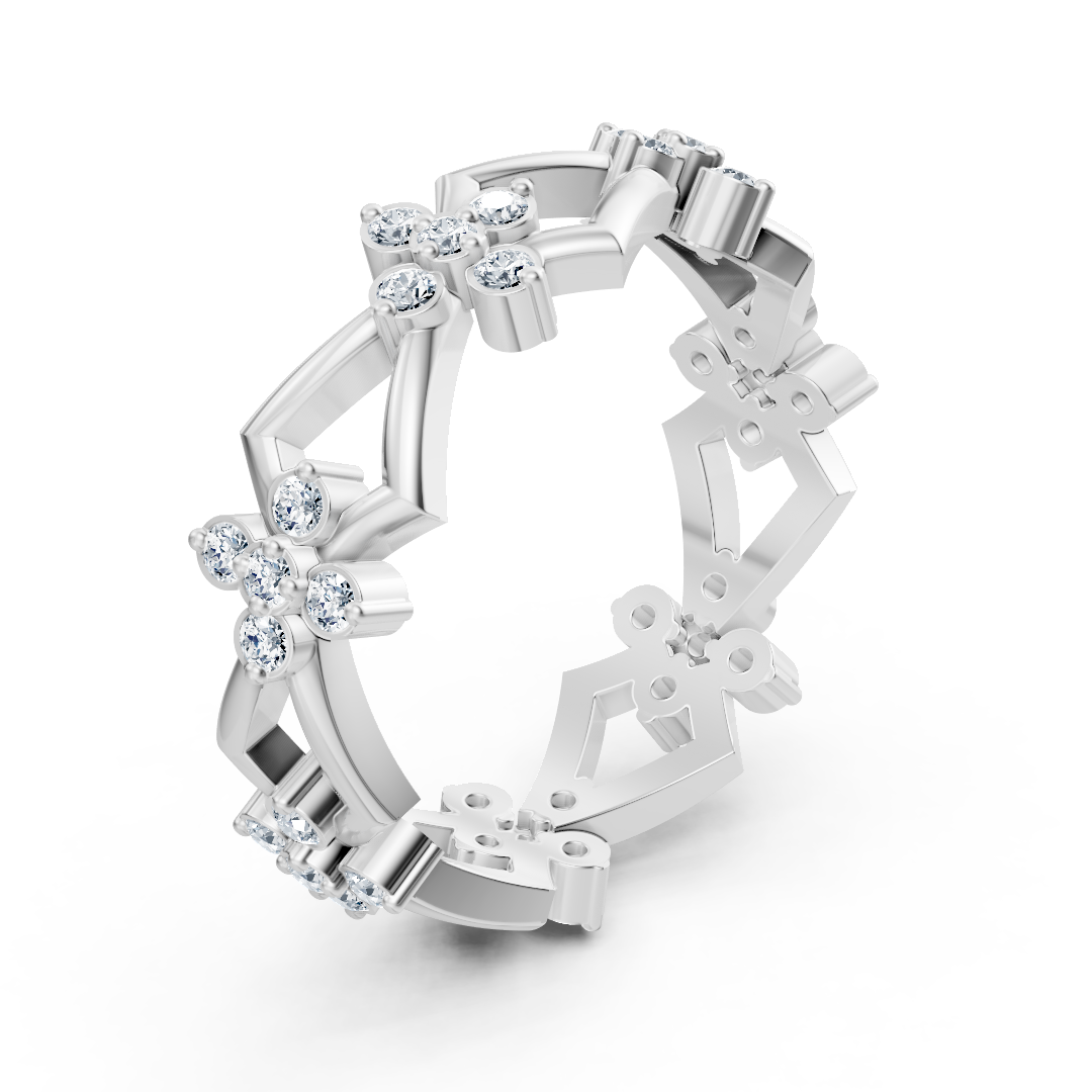 Birgie Diamantring aus 14K Weißgold mit runden Brillanten