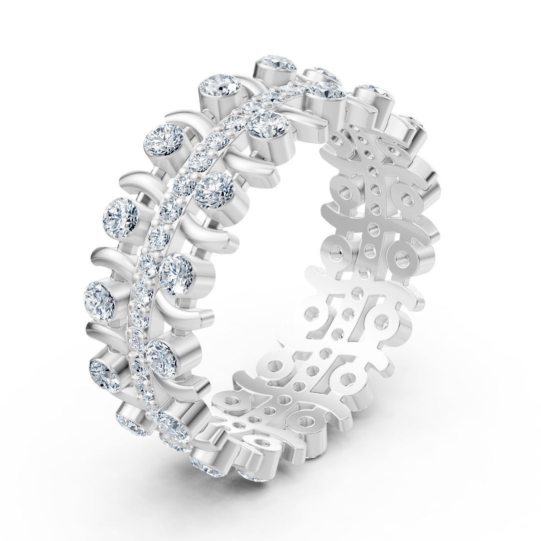 Edler Diamant Rankring - 14K Weissgold, ca. 0.74 Karat