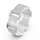 14 Karat Gold Design Trauring mit Diamaten
