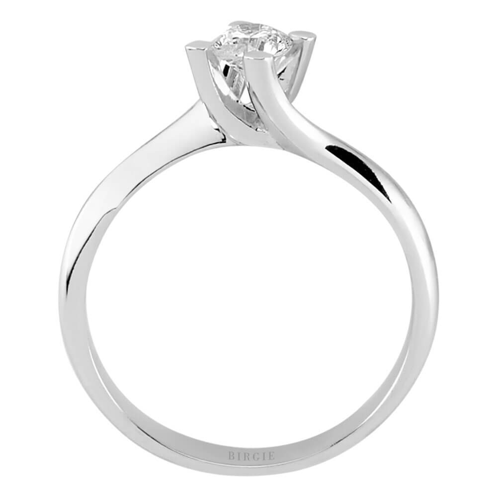 Bague solitaire diamant couleur G 0,31 carat