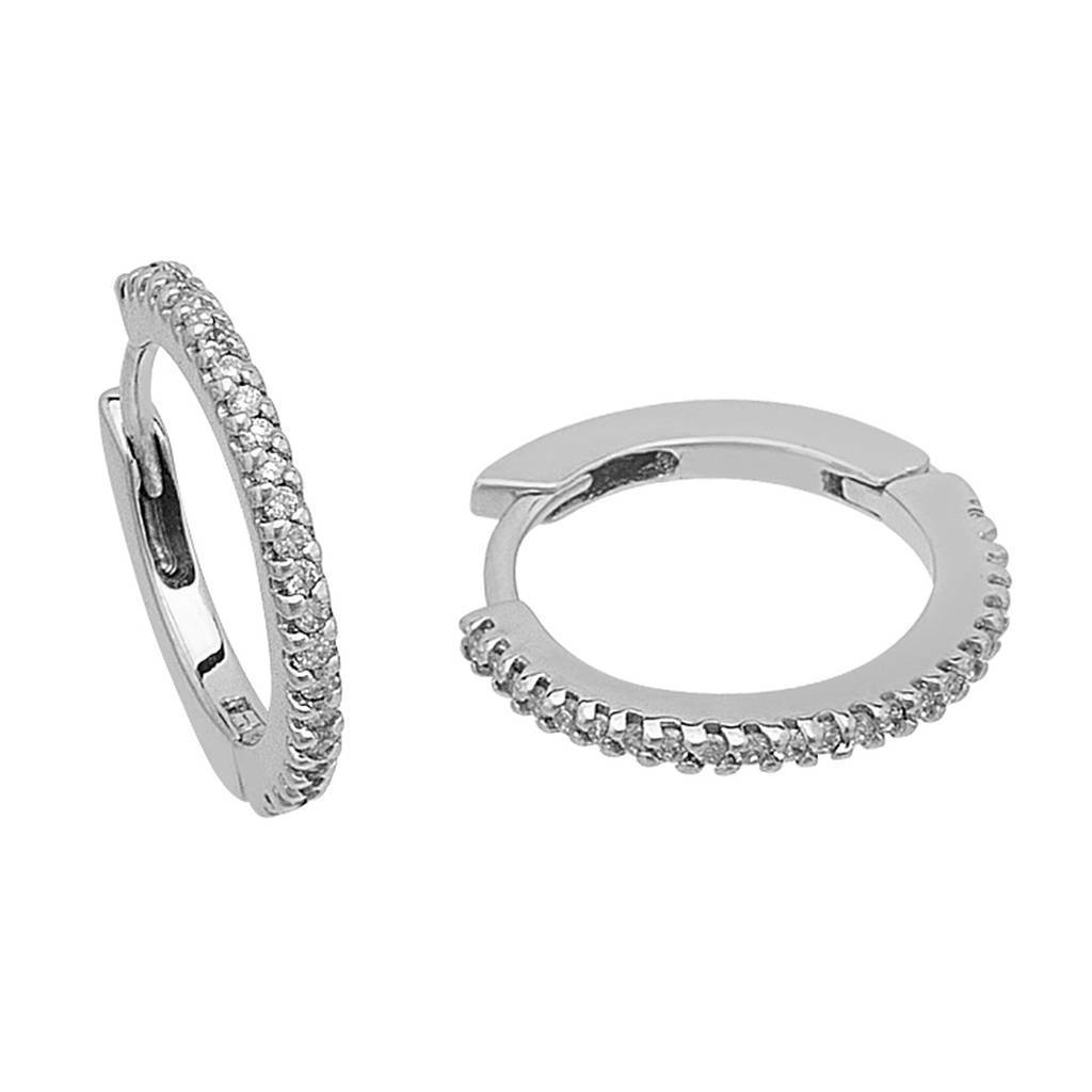 Boucles d'oreilles créoles diamant