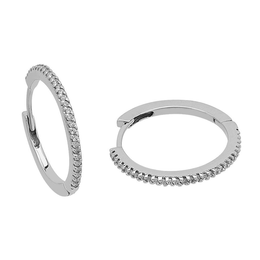 Boucles d'oreilles créoles diamant