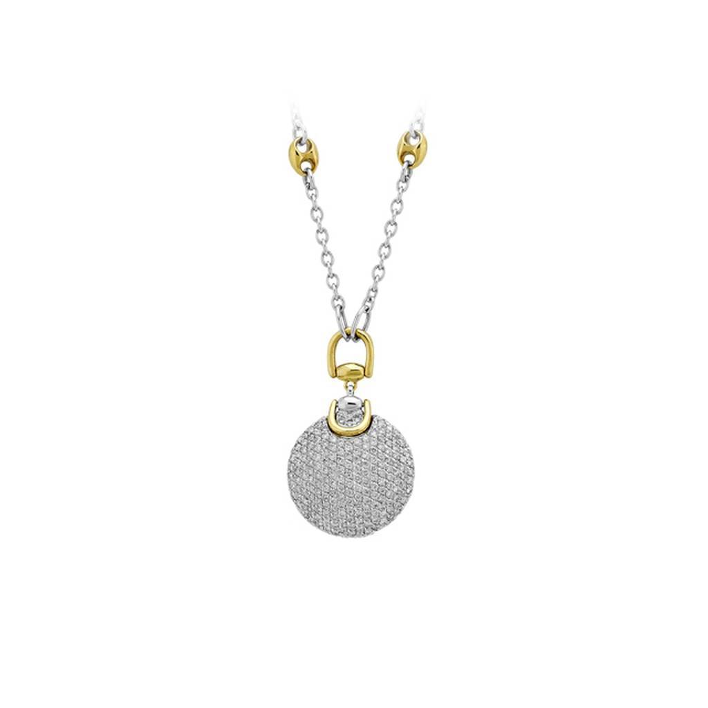 Collier médaillon diamant
