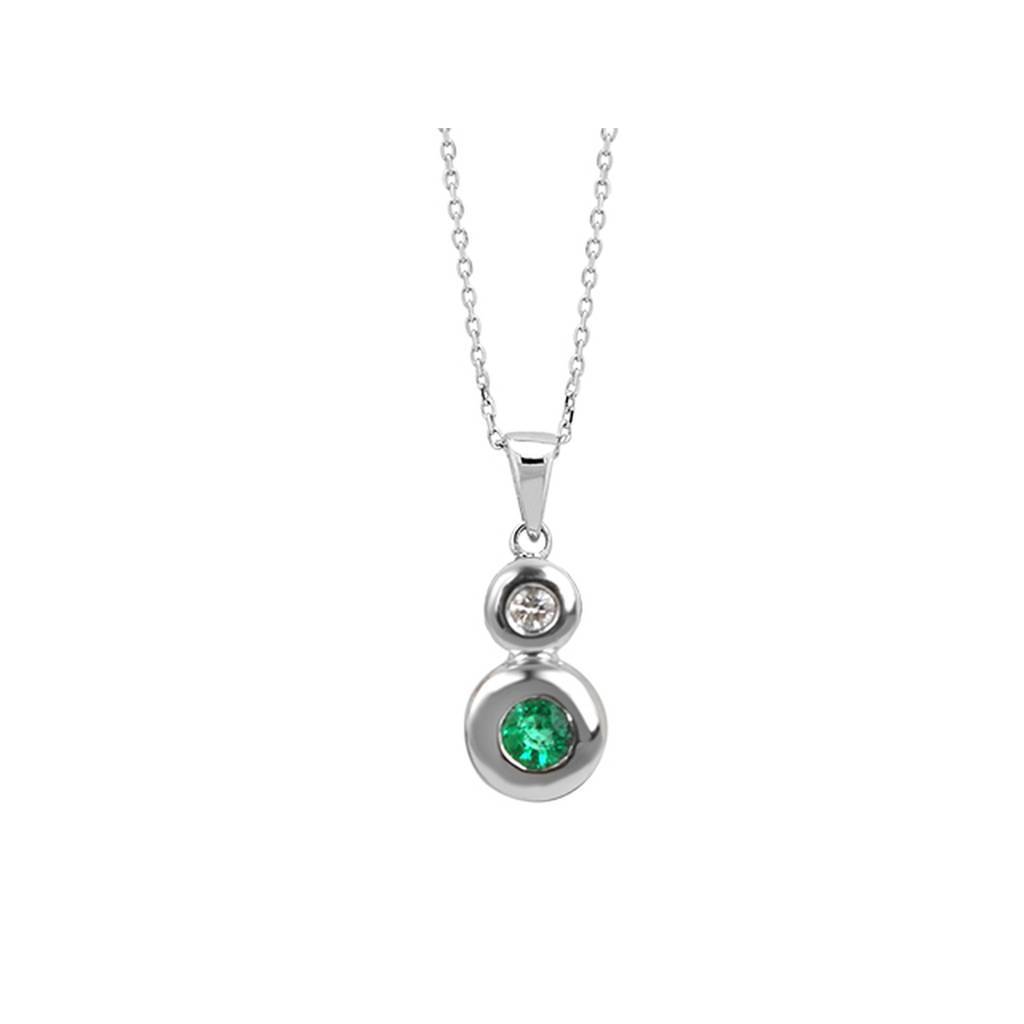 Diamond and emerald necklace