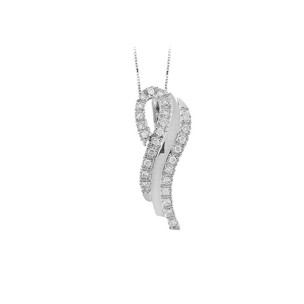 Collier cygne diamant