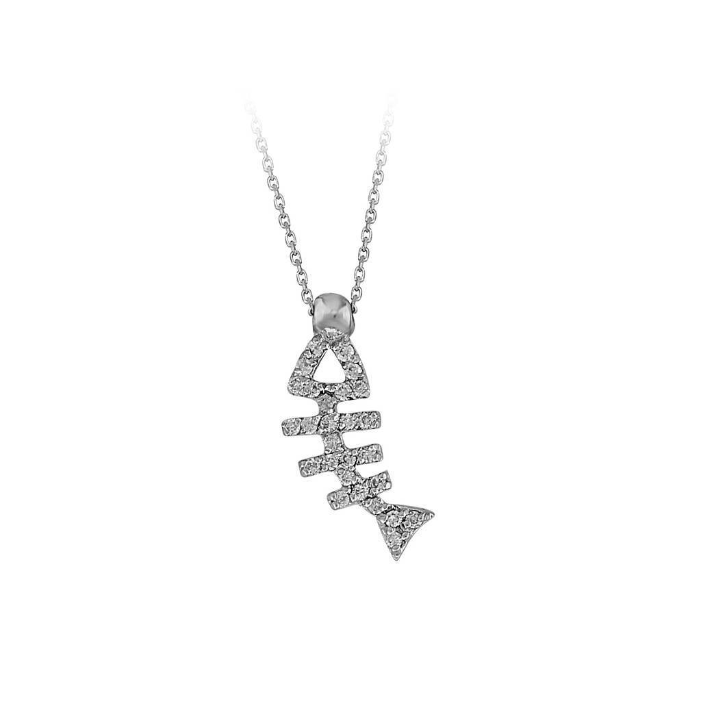 Collier chevrons diamant