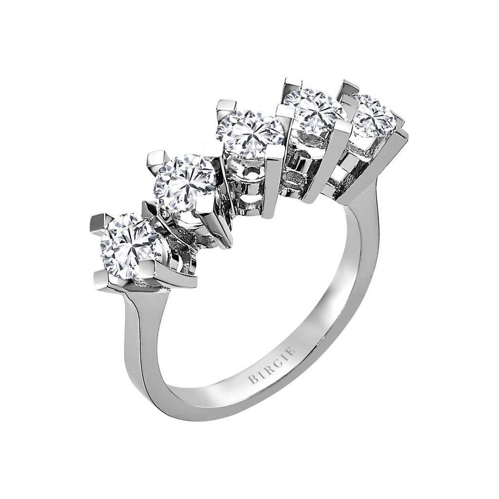 Alliance de 5 pierres de diamant de 2,10 carats