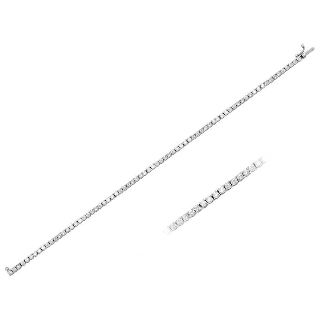 Bracelet tennis en diamant de 3,37 carats au total