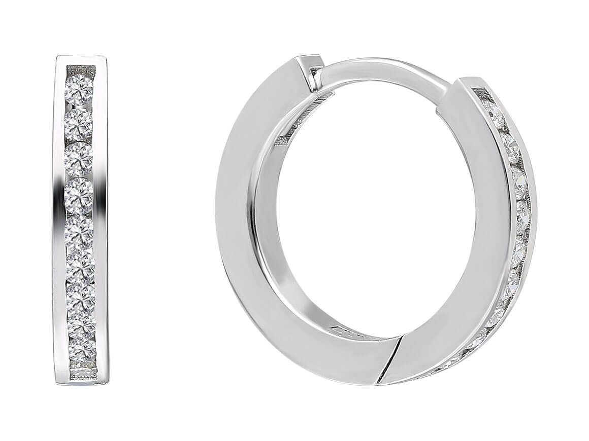 Boucles d'oreilles créoles diamant
