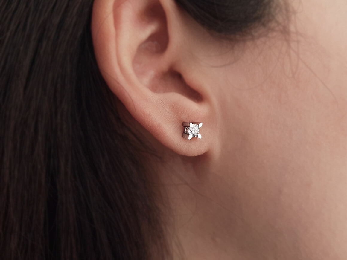 Boucles d'oreilles diamant 0,48 carat