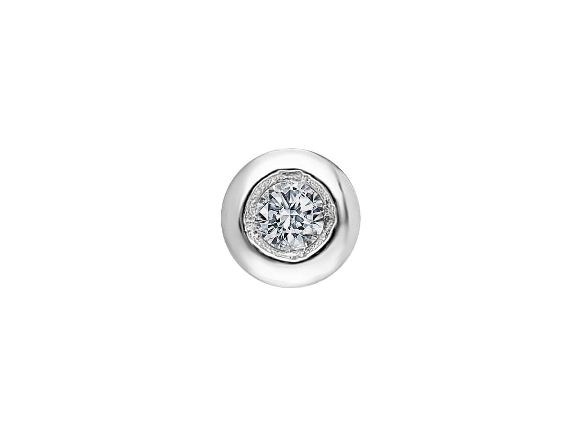 Boucles d'oreilles à tige avec diamant solitaire de 0,04 carat pour hommes