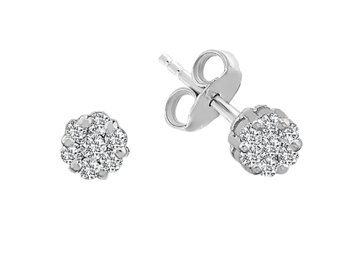 Boucles d'oreilles solitaires diamant
