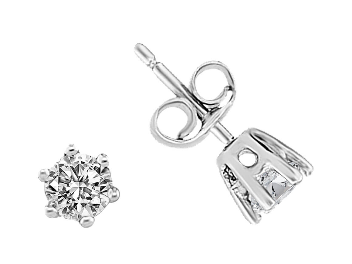 Boucles d'oreilles solitaires diamant 0,50 carat