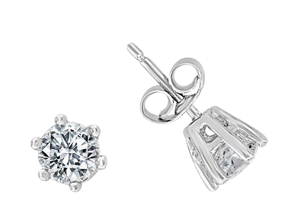 1.03 Carat Diamond Solitaire Earrings