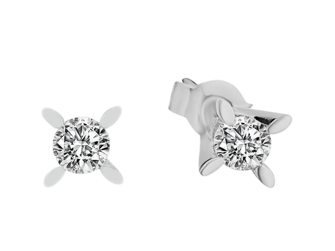 Boucles d'oreilles solitaires diamant 0,81 carat