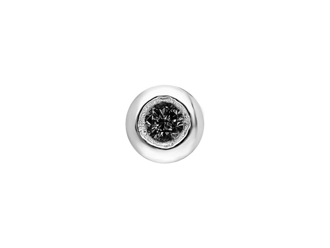 Boucles d'oreilles à tige pour homme avec diamant noir de 0,04 carat