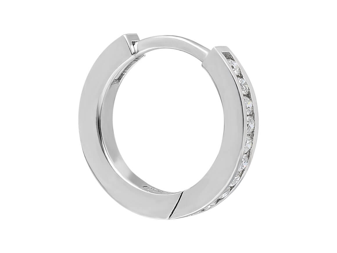 Boucles d'oreilles créoles homme diamant