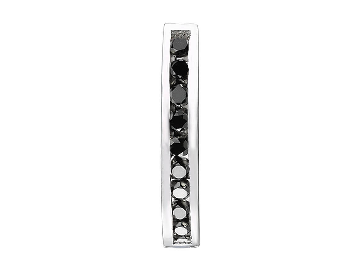 Boucles d'oreilles créoles homme diamant noir