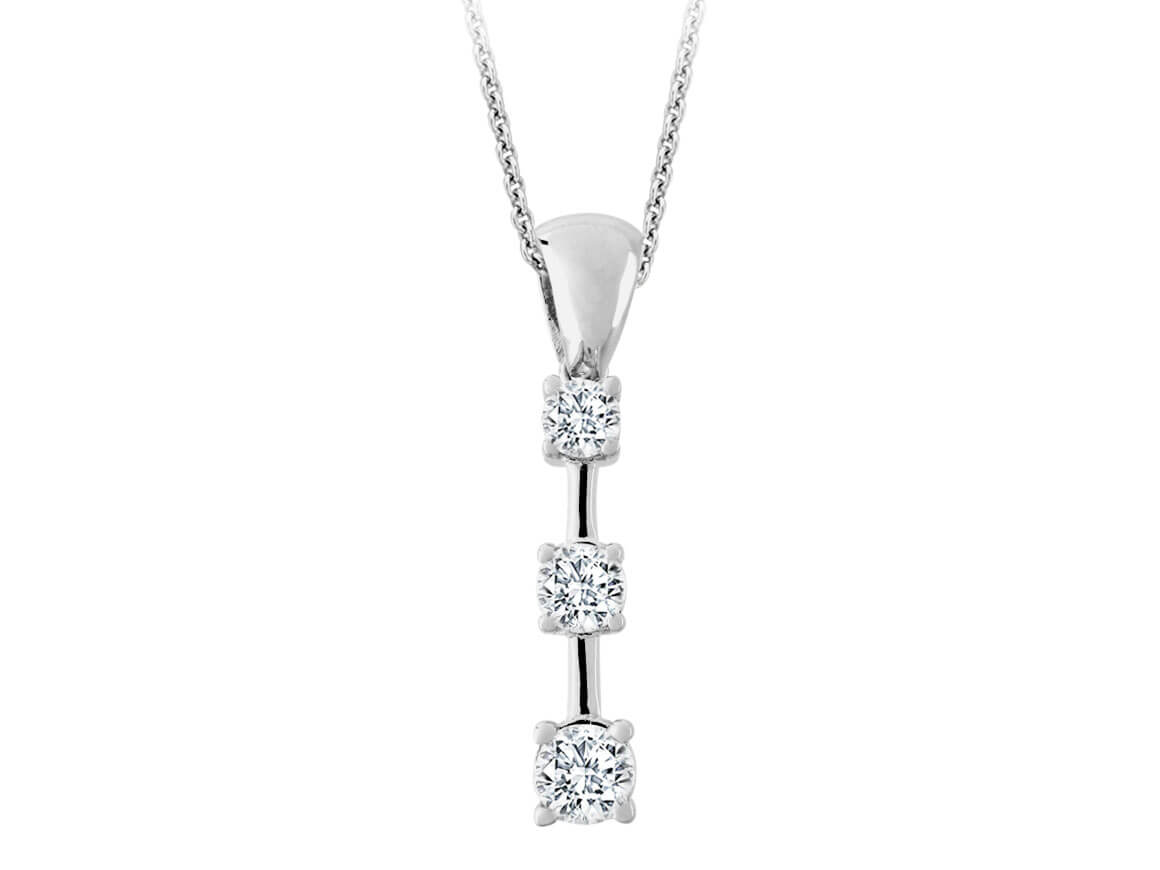 0.62 Carat Diamond Trilogy Necklace
