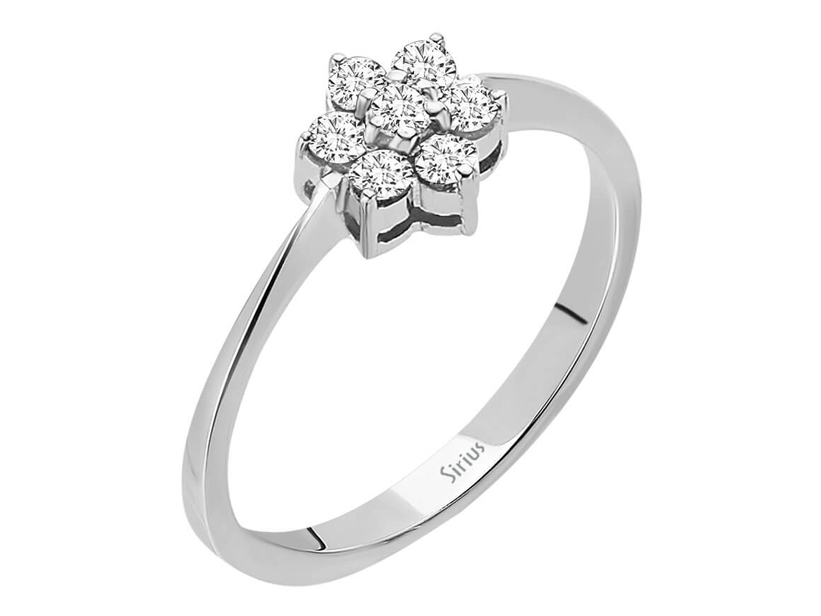 Bague fleur diamant