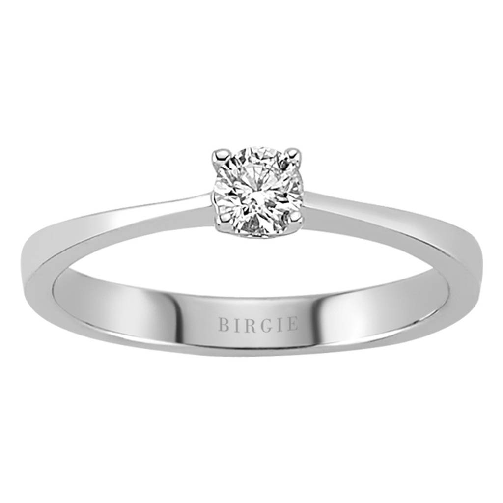 Bague solitaire diamant 0,18 carat