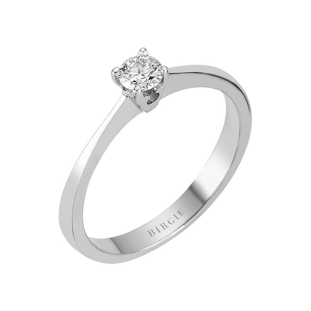 Bague solitaire diamant 0,18 carat