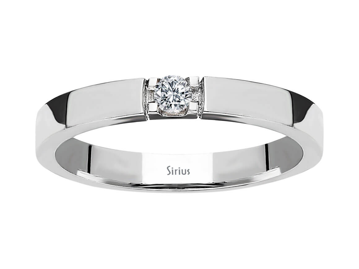 Bague solitaire diamant 0,08 carat