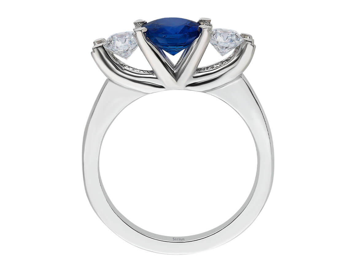 Diamond and Sapphire Nova Tria Ring