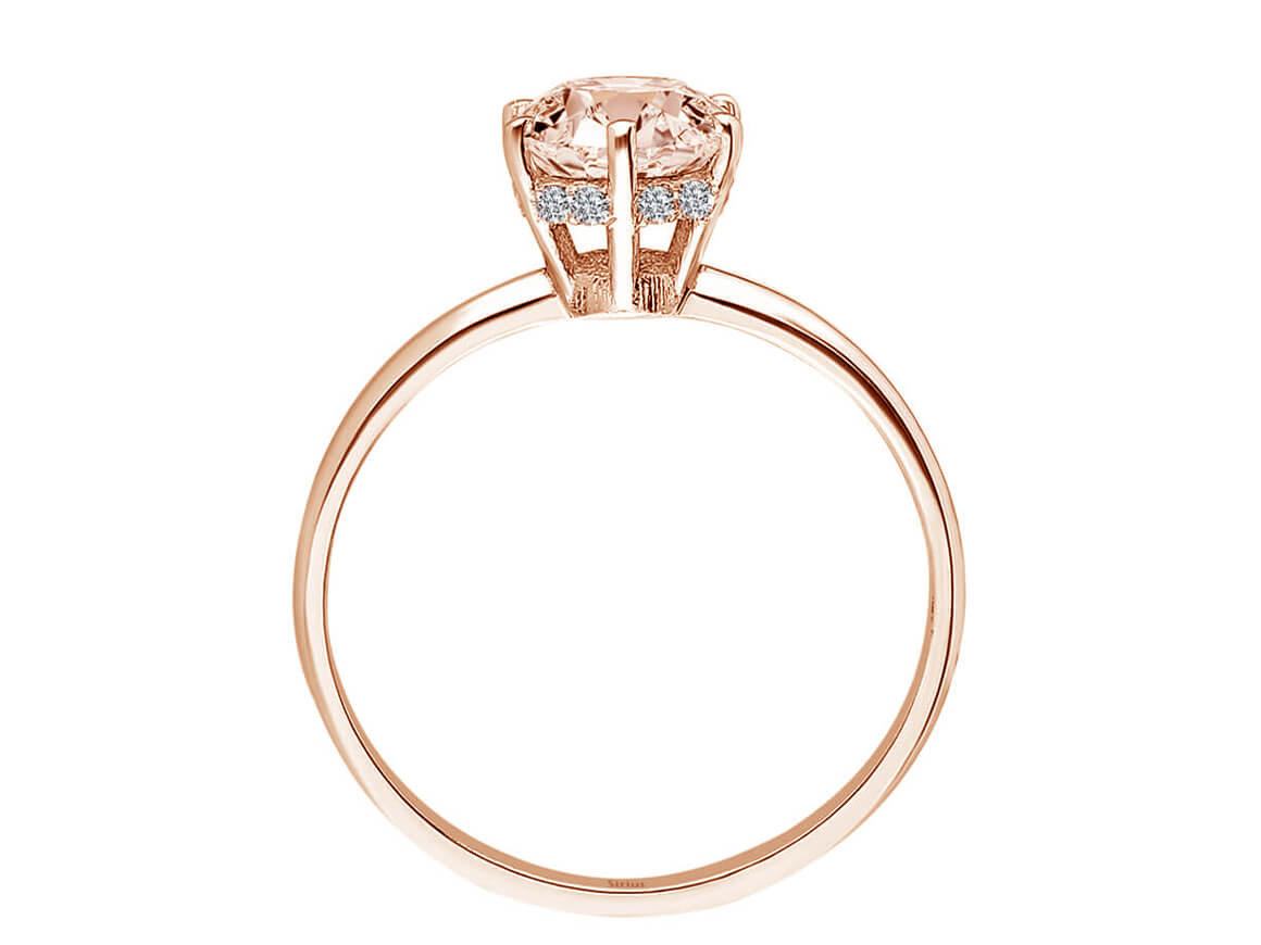 Diamond and Morganite Malaga Ring
