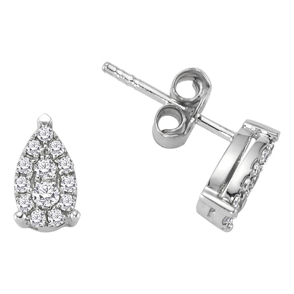 Diamond Waterdrop Stud Earrings
