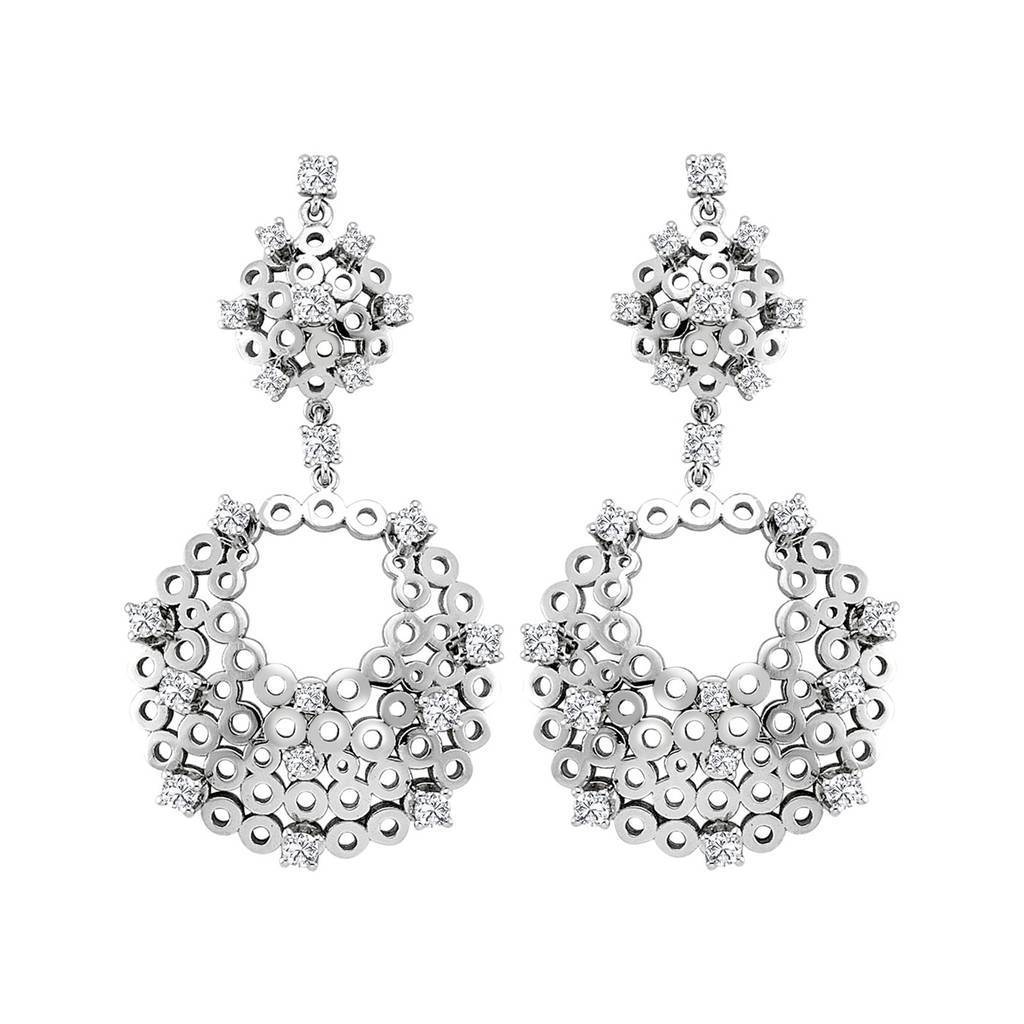 Boucles d'oreilles demi-lune diamant