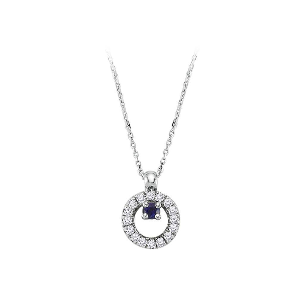 Collier diamant et saphir