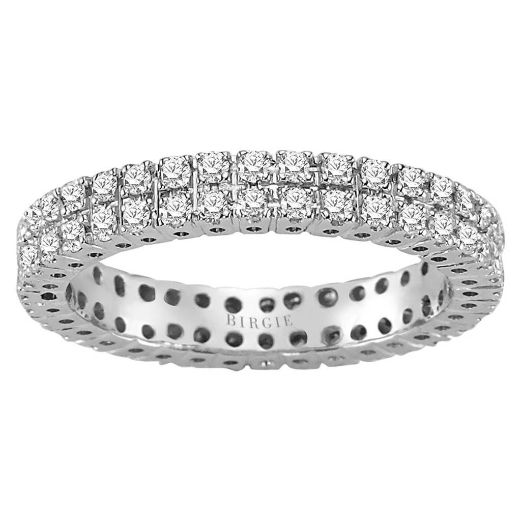 0.79 Carat Diamond Twin Line Eternity Wedding Ring